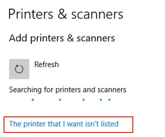 Add Printer & Scanner