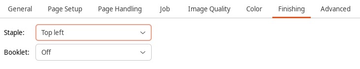 Printer Finishing option 